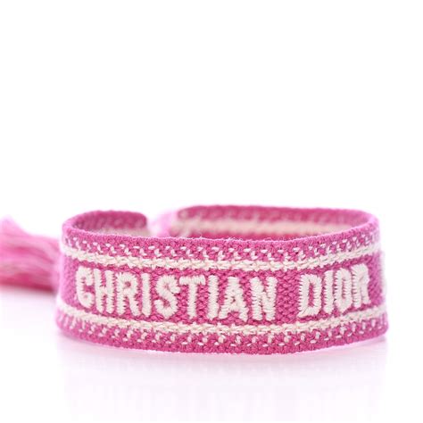 christian dior bracelet woven pink|genuine Christian Dior bracelets.